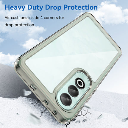 Mobizang Unicorn Acrylic Clear Back Cover For OnePlus Nord CE 4 | Slim Shockproof [Military Grade Protection] Hybrid Bumper Case (Grey Sides)