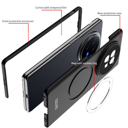 Mobizang Ultra Thin + Wireless Charging Magsafe Back Case for  Vivo X Fold 3 PRO | Full Body Protection Hard Back Cover, Black