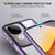 Mobizang Warrior Acrylic Clear Back Cover For Vivo V40E / iQOO Z9S | Slim Shockproof [Military Grade Protection] Hybrid Bumper Case (Purple Sides)