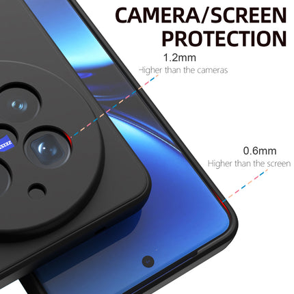 Mobizang Matte Protective Lens Flexible Back Cover for Vivo X200 Pro (5G) | Slim Silicone with Soft Lining Shockproof Full Body Bumper Case (Black)