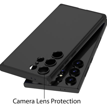 Mobizang Double Dip Full 360 Protection Back Case Cover for Samsung Galaxy S24 Ultra (Black)