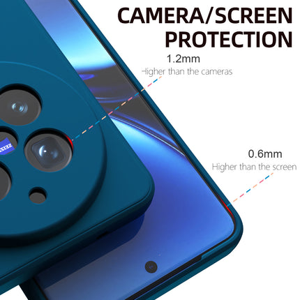 Mobizang Matte Protective Lens Flexible Back Cover for Vivo X200 Pro (5G) | Slim Silicone with Soft Lining Shockproof Full Body Bumper Case (Blue)