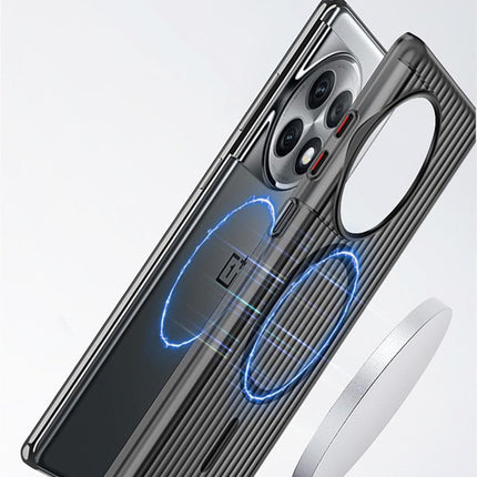 Mobizang Matte Magnetic Wave Grip Back Cover for Apple iPhone 16E | [MagSafe Compatible] Wireless charging, Slim, Metal Buttons, Frosted Back Case (Grey)