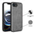 Mobizang Tux Leather Back Cover for Apple iPhone 16E | Slim Shockproof Camera Protection Bumper Case (Grey)