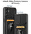 Kapa Bisen Back Cover for Samsung Galaxy A25 (5G) | Inbuilt Camera Slider Ring Stand and Card Pocket Shockproof Slim Bumper Back Case (Black)