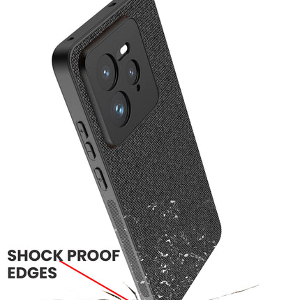 Mobizang Soft Full Fabric Protective Back Case Cover for Realme GT 7 PRO | Shockproof Slim Hard Anti Slip Back Case (Black)