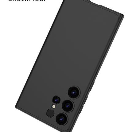 Mobizang Double Dip Full 360 Protection Back Case Cover for Samsung Galaxy S24 Ultra (Black)