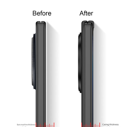 Mobizang Ultra Thin Back Case for  Vivo X Fold 3 PRO | Full Body Protection Hard Back Cover, Black