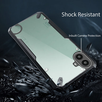 Mobizang Bull Clear Back Cover for Nothing CMF Phone 1 | [Military Grade Protection] Shock Proof Slim Hybrid Bumper Case (Black)