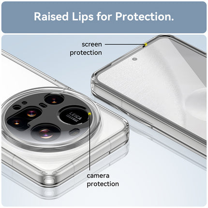 Mobizang Unicorn Acrylic Clear Back Cover For Xiaomi 15 Ultra | Slim Shockproof [Military Grade Protection] Hybrid Bumper Case (Clear Sides)