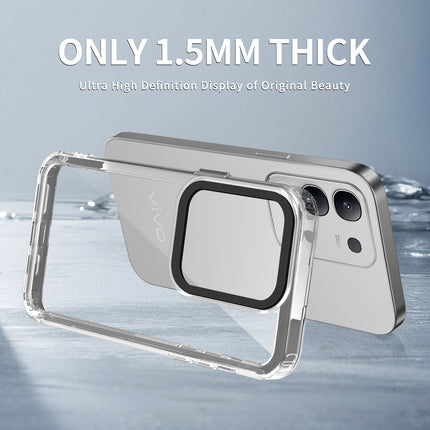 Mobizang Warrior Acrylic Clear Back Cover For Vivo T4X 5G | Slim Shockproof [Military Grade Protection] Hybrid Bumper Case (Clear Sides)