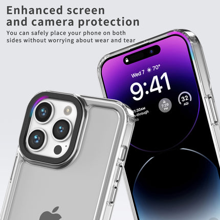 Mobizang Warrior Acrylic Clear Back Cover For Apple iPhone 16 Pro | Slim Shockproof [Military Grade Protection] Hybrid Bumper Case (Clear Sides)