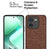 Mobizang Soft Fabric & Leather Hybrid Protective Back Cover for IQOO Z9X | Shockproof Slim Hard Anti Slip Back Case (Brown)