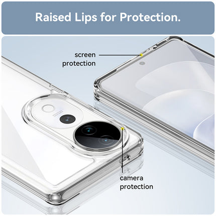 Mobizang Unicorn Acrylic Clear Back Cover For Vivo V40 / Vivo V40 Pro (5G) | Slim Shockproof [Military Grade Protection] Hybrid Bumper Case (Clear Sides)