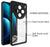 Mobizang Hawkeye Clear Back Cover for Vivo X100 (5G) | Camera Lens Protector Shockproof Slim Clear Case Cover (Black Sides)