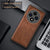 Mobizang Tux Leather Back Cover for Oppo F27 Pro / Oppo F27 Pro Plus | Slim Shockproof Camera Protection Bumper Case (Brown)