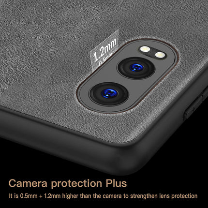 Mobizang Tux Leather Back Cover for OnePlus Nord CE 4 Lite | Slim Shockproof Camera Protection Bumper Case (Grey)