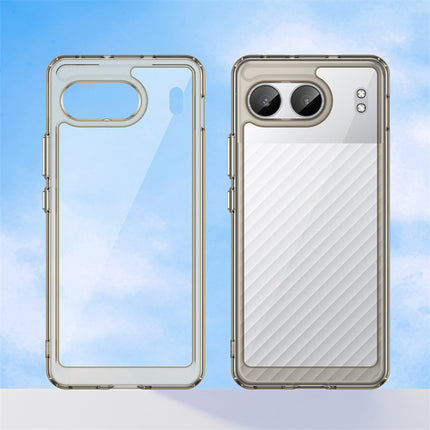 Mobizang Unicorn Acrylic Clear Back Cover For OnePlus Nord 4 | Slim Shockproof [Military Grade Protection] Hybrid Bumper Case (Grey Sides)