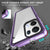 Mobizang Warrior Acrylic Clear Back Cover For Oppo Reno 13 Pro 5G | Slim Shockproof [Military Grade Protection] Hybrid Bumper Case (Purple Sides)