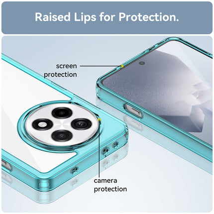 Mobizang Unicorn Acrylic Clear Back Cover For OnePlus 13R | Slim Shockproof [Military Grade Protection] Hybrid Bumper Case (Blue Sides)