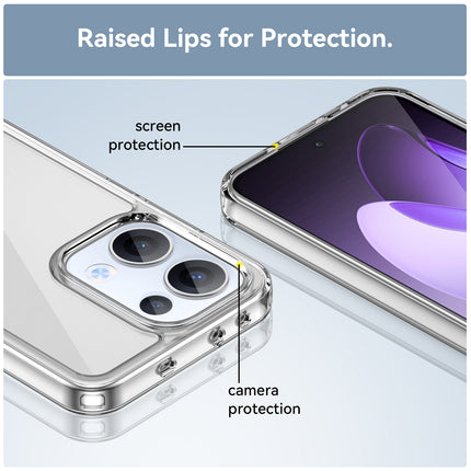 Mobizang Unicorn Acrylic Clear Back Cover For Oppo Reno 13 5G | Slim Shockproof [Military Grade Protection] Hybrid Bumper Case (Clear Sides)