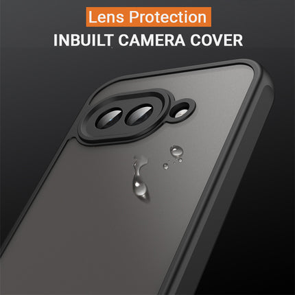 Mobizang Shield Frosted Acrylic Back Shock Proof Case Cover for Google Pixel 9A (Black)