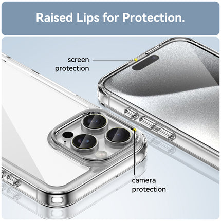 Mobizang Unicorn Acrylic Clear Back Cover For Apple iPhone 16 Pro Max | Slim Shockproof [Military Grade Protection] Hybrid Bumper Case (Clear Sides)