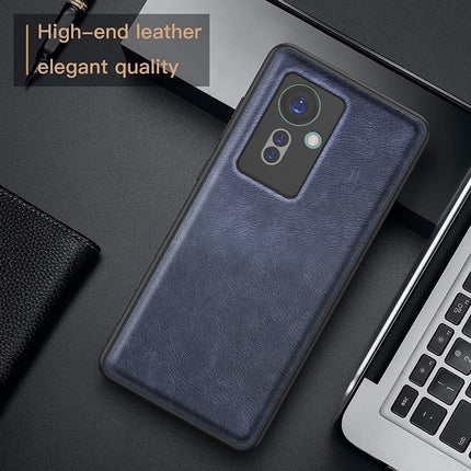 Kapa Tux Leather Back Cover for Oppo F25 Pro (5G) | Slim Shockproof Camera Protection Bumper Case (Blue)