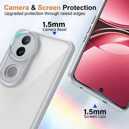 Mobizang Hawkeye Clear Back Cover for Vivo V50 5G | Camera Lens Protector Shockproof Slim Clear Case Cover (Grey Sides)