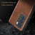 Mobizang Tux Leather Back Cover for Oppo Reno 12 Pro (5G) | Slim Shockproof Camera Protection Bumper Case (Brown)