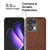 Mobizang Tux Leather Back Cover for Oppo Reno 13 Pro | Slim Shockproof Camera Protection Bumper Case (Brown)