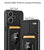 Kapa Bisen Back Cover for Redmi Note 13 Pro Plus (5G) | Inbuilt Camera Slider Ring Stand and Card Pocket Shockproof Slim Bumper Back Case (Black)