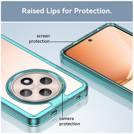 Mobizang Unicorn Acrylic Clear Back Cover For Oppo F27 (5G) | Slim Shockproof [Military Grade Protection] Hybrid Bumper Case (Blue Sides)