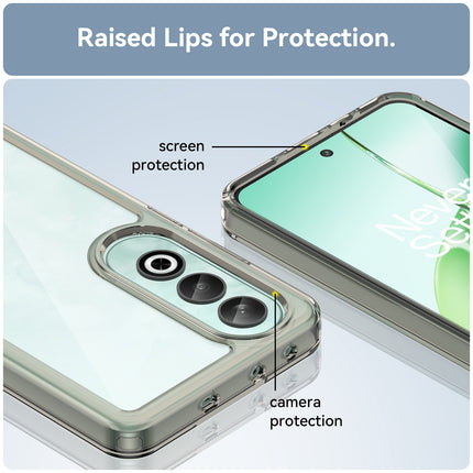 Mobizang Unicorn Acrylic Clear Back Cover For OnePlus Nord CE 4 | Slim Shockproof [Military Grade Protection] Hybrid Bumper Case (Grey Sides)