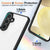 Mobizang Hawkeye Clear Back Cover for Samsung Galaxy S25 Plus | Camera Lens Protector Shockproof Slim Clear Case Cover (Black Sides)