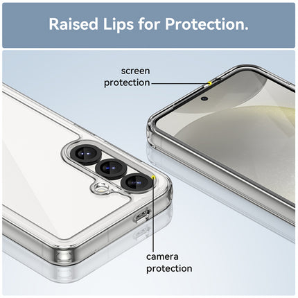 Mobizang Unicorn Acrylic Clear Back Cover For Samsung Galaxy S25 Plus | Slim Shockproof [Military Grade Protection] Hybrid Bumper Case (Clear Sides)