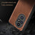 Mobizang Tux Leather Back Cover for Honor 200 Pro (5G) | Slim Shockproof Camera Protection Bumper Case (Brown)