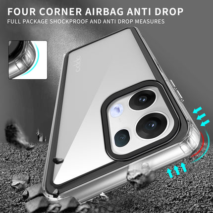 Mobizang Warrior Acrylic Clear Back Cover For Oppo Reno 13 Pro 5G | Slim Shockproof [Military Grade Protection] Hybrid Bumper Case (Clear Sides)