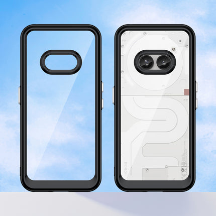 Mobizang Unicorn Acrylic Clear Back Cover For Nothing Phone 2A / 2A Plus | Slim Shockproof [Military Grade Protection] Hybrid Bumper Case (Black Sides)