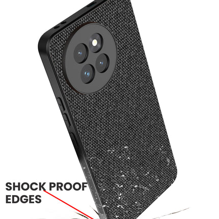 Mobizang Soft Full Fabric Protective Back Case Cover for Xiaomi 14 Civi | Shockproof Slim Hard Anti Slip Back Case (Black)