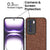 Mobizang Soft Fabric & Leather Hybrid Protective Back Cover for Oppo Reno 12 (5G) | Shockproof Slim Hard Anti Slip Back Case (Brown)