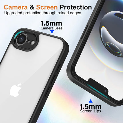 Mobizang Hawkeye Clear Back Cover for Apple iPhone 16E | Camera Lens Protector Shockproof Slim Clear Case Cover (Back Cover)