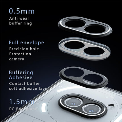 Mobizang Shield Frosted Acrylic Back Shock Proof Case Cover for Nothing Phone 2A (Black)