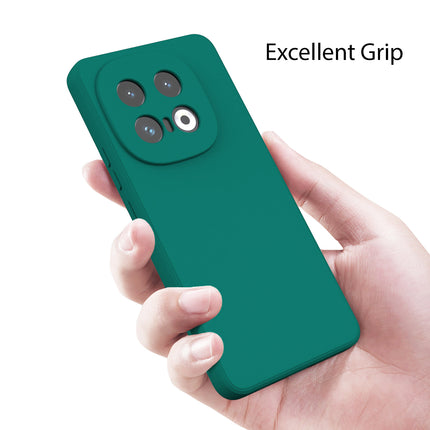 Mobizang Matte Protective Lens Flexible Back Cover for Iqoo 13 (5G) | Slim Silicone with Soft Lining Shockproof Full Body Bumper Case (Green)