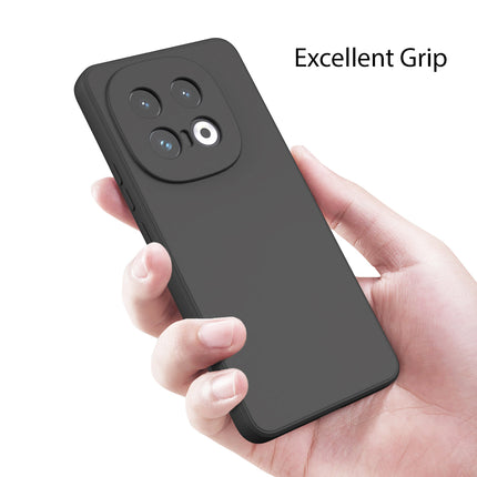 Mobizang Matte Protective Lens Flexible Back Cover for Iqoo 13 (5G) | Slim Silicone with Soft Lining Shockproof Full Body Bumper Case (Black)
