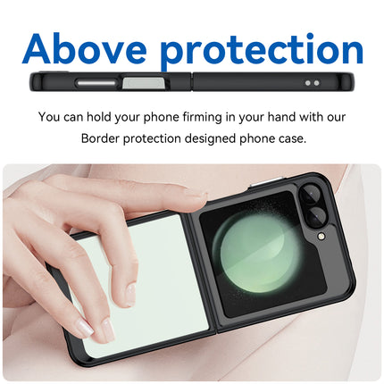 Mobizang Unicorn Acrylic Clear Back Cover For Samsung Galaxy Z Flip 6 | Slim Shockproof [Military Grade Protection] Hybrid Bumper Case (Black Sides)