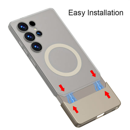 Mobizang 2 in 1 Full 360 Protection Back Case Cover for Samsung Galaxy S25 Ultra (Titanium)