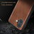 Mobizang Tux Leather Back Cover for Apple iPhone 16 | Slim Shockproof Camera Protection Bumper Case (Brown)