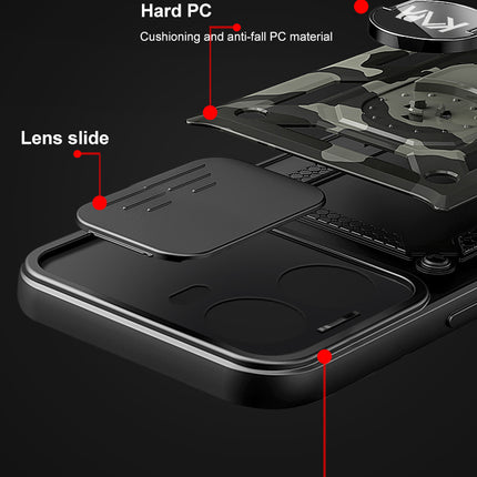 Mobizang Tank Back Cover for Vivo V29E (5G) | Inbuilt Ring + Slider Shockproof Lens Protection Bumper Back Case (Black)