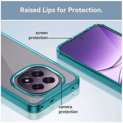 Mobizang Unicorn Acrylic Clear Back Cover For Oppo F29 PRO 5G | Slim Shockproof [Military Grade Protection] Hybrid Bumper Case (Blue Sides)